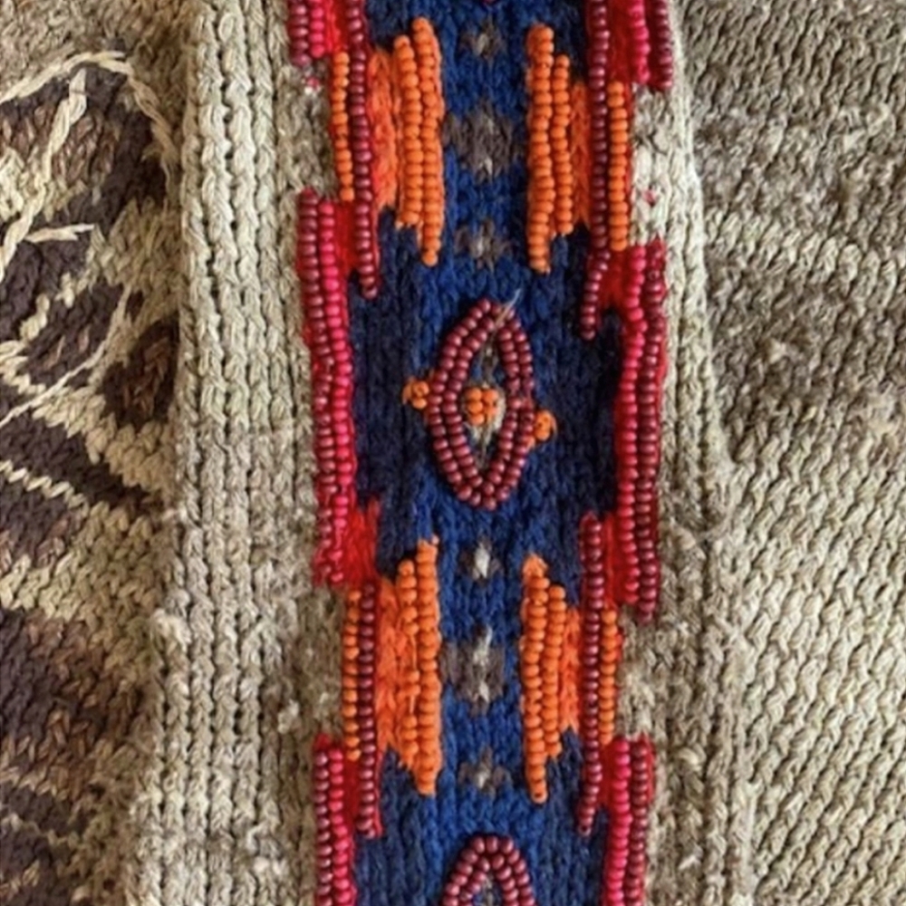 Ralph Lauren Handknit Southwestern Indian Head Blanket Cardigan Poncho XS Japan - Picture 5 of 13